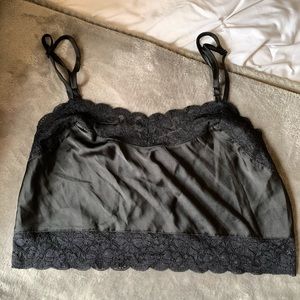 Brandy Melville | Silk lace crop top